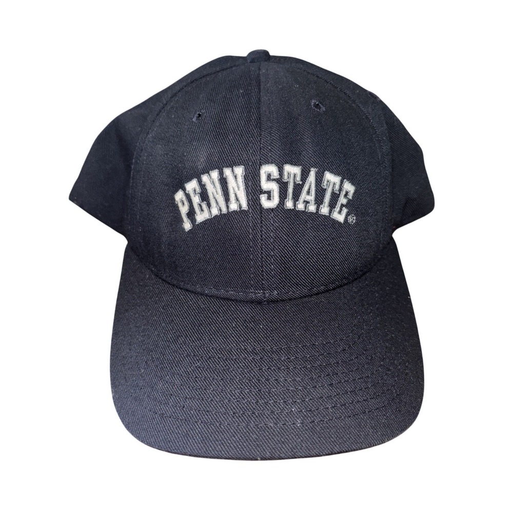 Vintage Penn State Nittany Lions Hat University Square Fitted 7 5/8‎ Navy Blue
